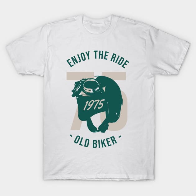 Enjoy the Ride - Old Baker Vintage Motorcycle Tee | Classic Biker T-Shirt by medabdallahh8